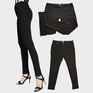 NY&C 12P soho*Thick black jeggings* Skinny Stretch Mid-Rise*